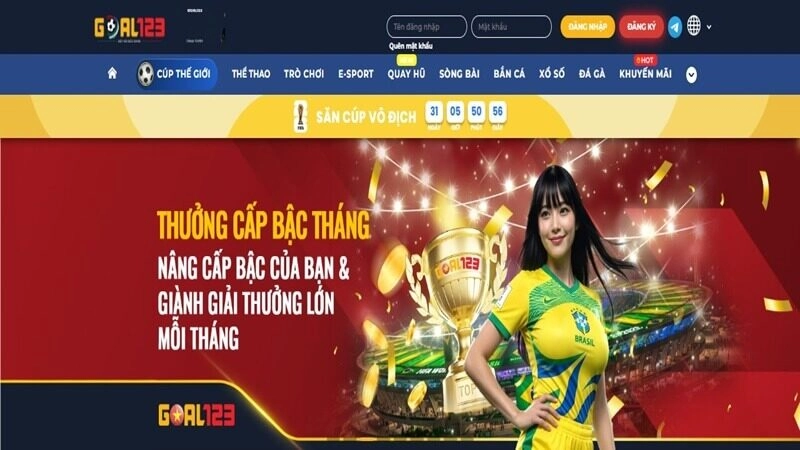 Goal123 nhà cái cá cược bóng đá trực tuyến với hệ thống kèo cập nhật theo thời gian thực