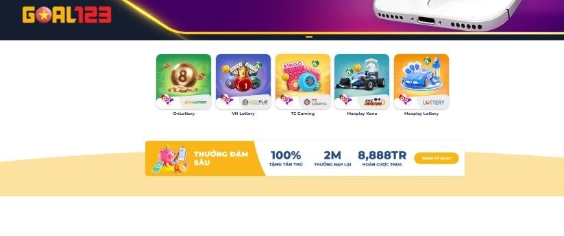 Xổ số trực tuyến Goal123 với nhiều loại hình và tỷ lệ thưởng lên đến 1:99