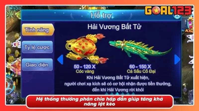 Bắn Cá Giao Đấu Goal123 Siêu Phẩm Kịch Tính Nhất 2026 2 Hệ thống phần thưởng đa dạng và tỷ lệ hấp dẫn